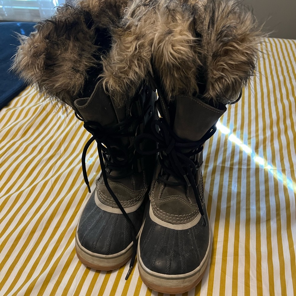 Sorel Women's Fur-Lined Winter Boots - Black and Brown
